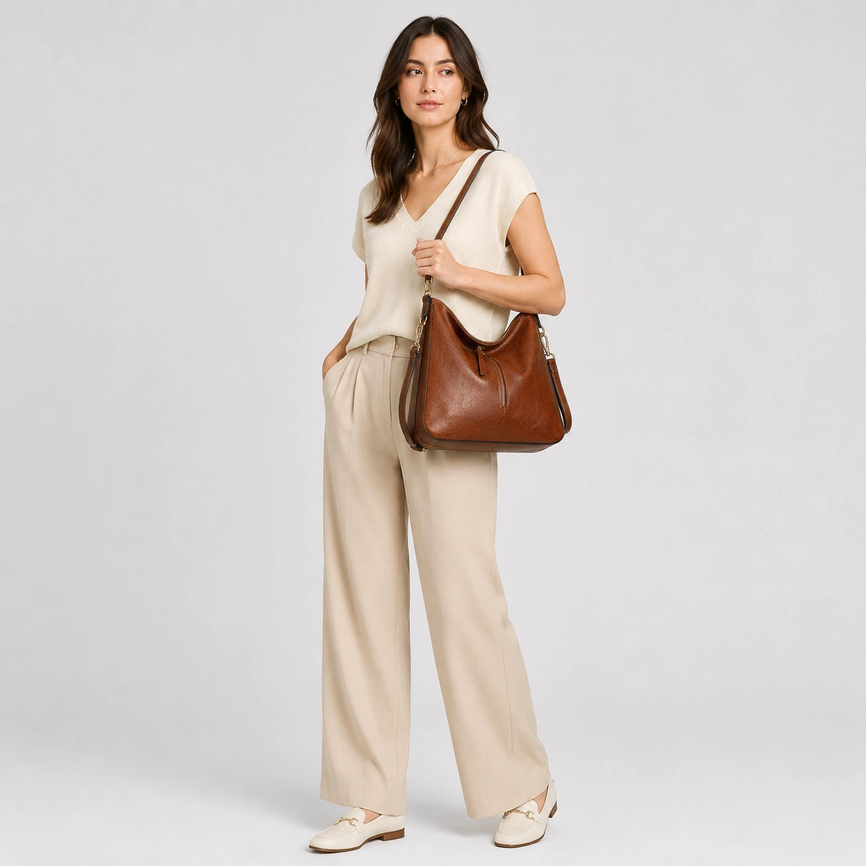 Sac Hobo en Cuir de Luxe Antivol